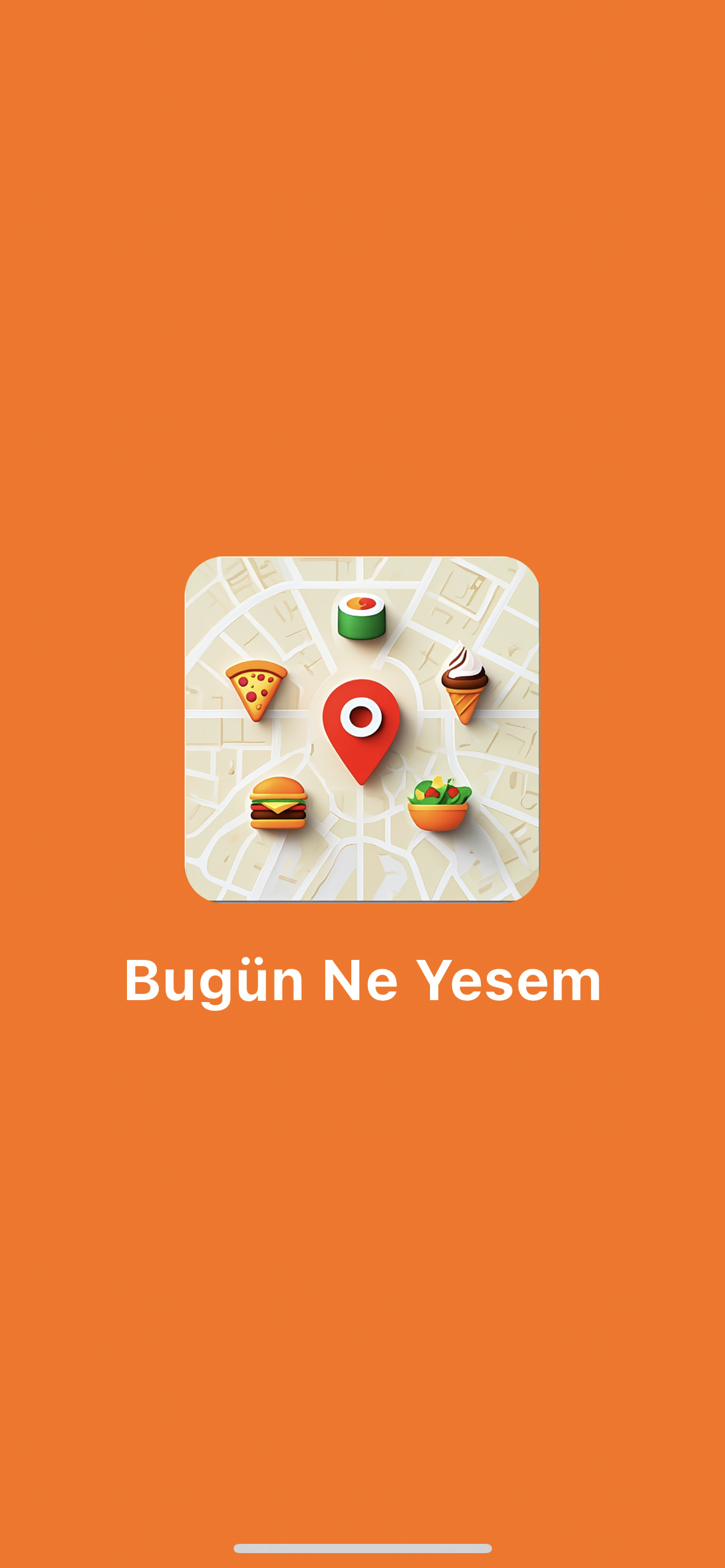 Bugün Ne Yesem App Splash Screen